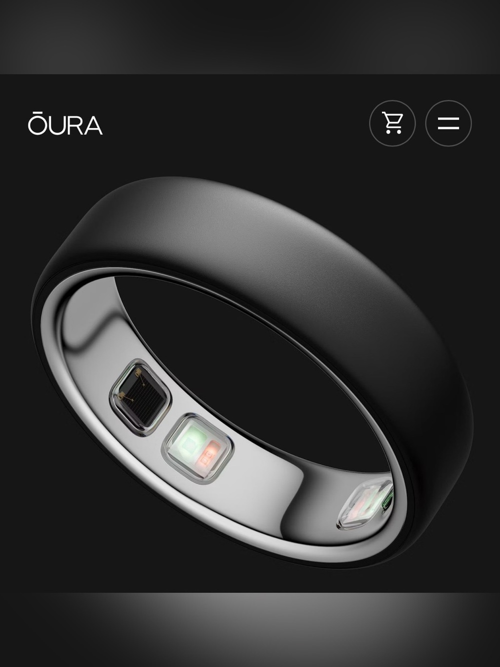 Oura Ring 5 - Stealth color in Size 11
